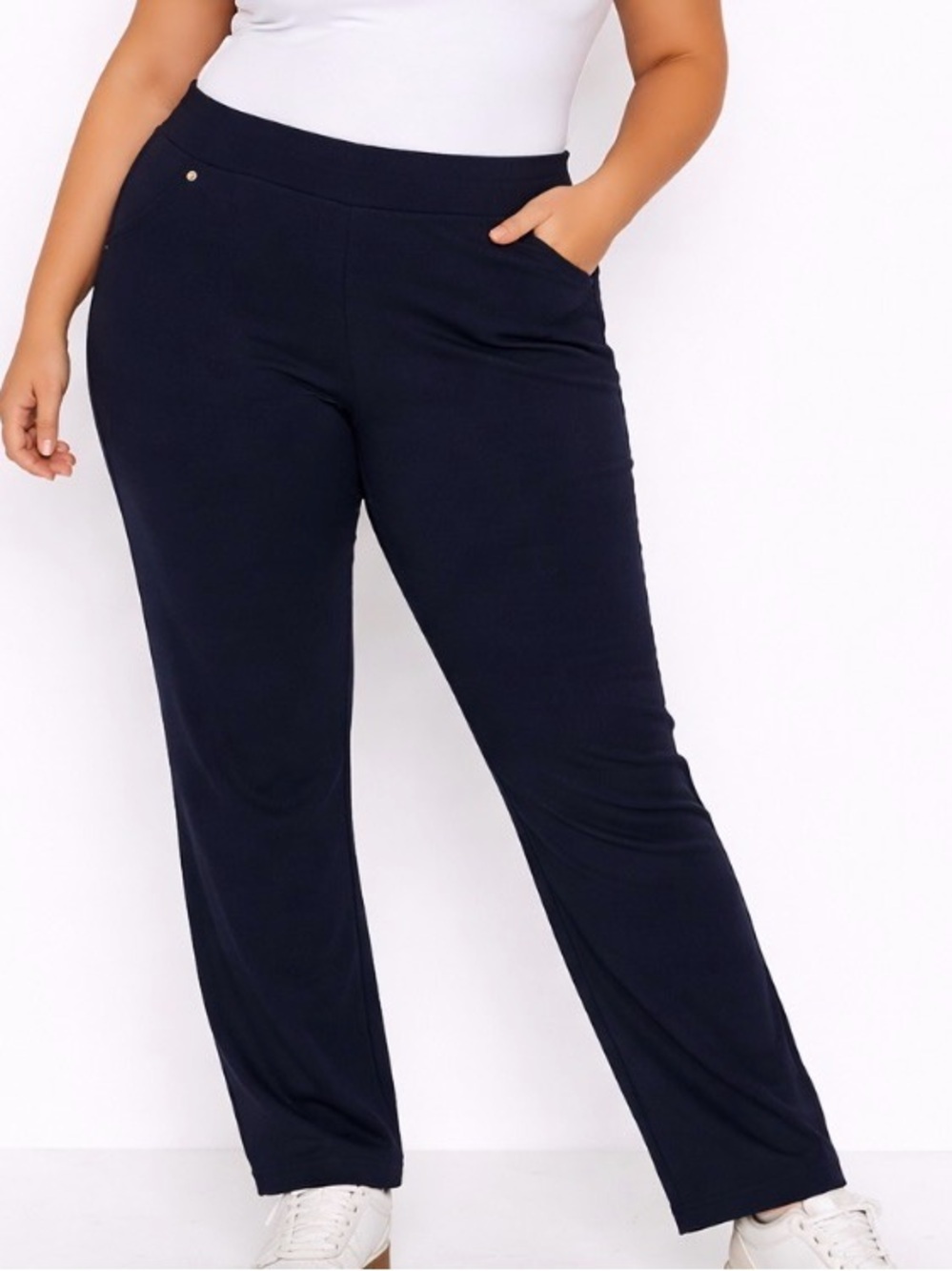 Michael Kors pants jegging pull on black stretch gold hardware trousers SZ L